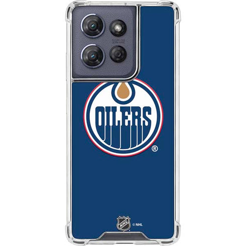 NHL Edmonton Oilers Solid Background Moto G Play 5G (2025) Clear Case